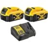 Pack 2 Batteries Dewalt Li-ion XR 18 V 4.0 Ah DCB182 + Chargeur XR Multi-voltage DCB115 - CB115M2-QW 2 Pack 2 Batteries Dewalt Li-ion XR 18 V 4.0 Ah DCB182 + Chargeur XR Multi-voltage DCB115 - CB115M2-QW -Promos Outil Boutique AFD 85504