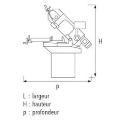 Scie à Ruban Manuelle Sidamo SR 170 MV 1100 W -Promos Outil Boutique AFD 87493